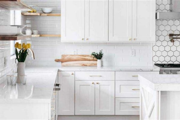desain dapur minimalis 3x3 serba putih