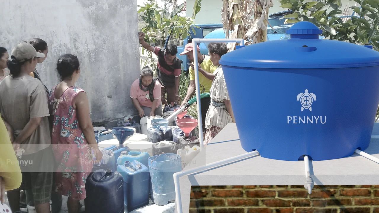 tanggung jawab sosial perusahaan memberi bantuan air korban bencana kekeringan