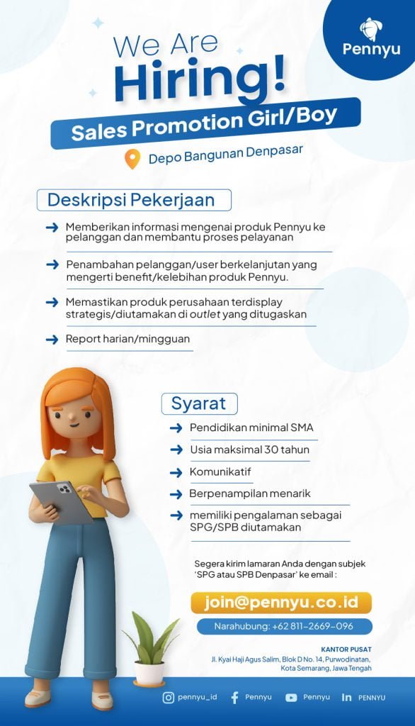 Lowongan Kerja Sales Promotion Girl / Boy Area Denpasar