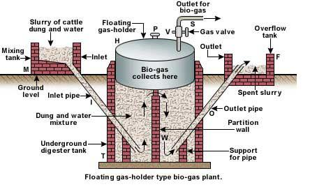 floating dome jenis biogas digester pengurai limbah ternak