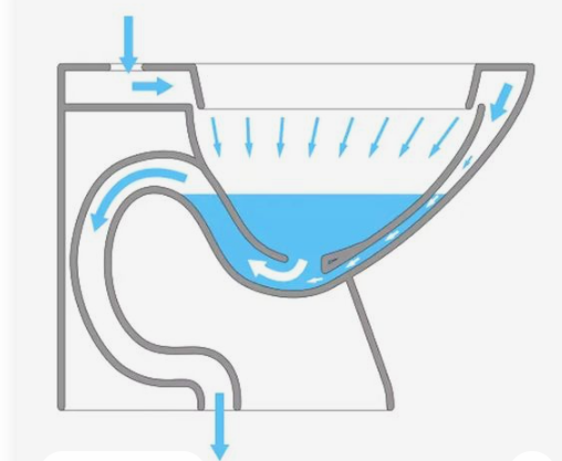 Siphon toilet yang kotor menyebabkan bau 