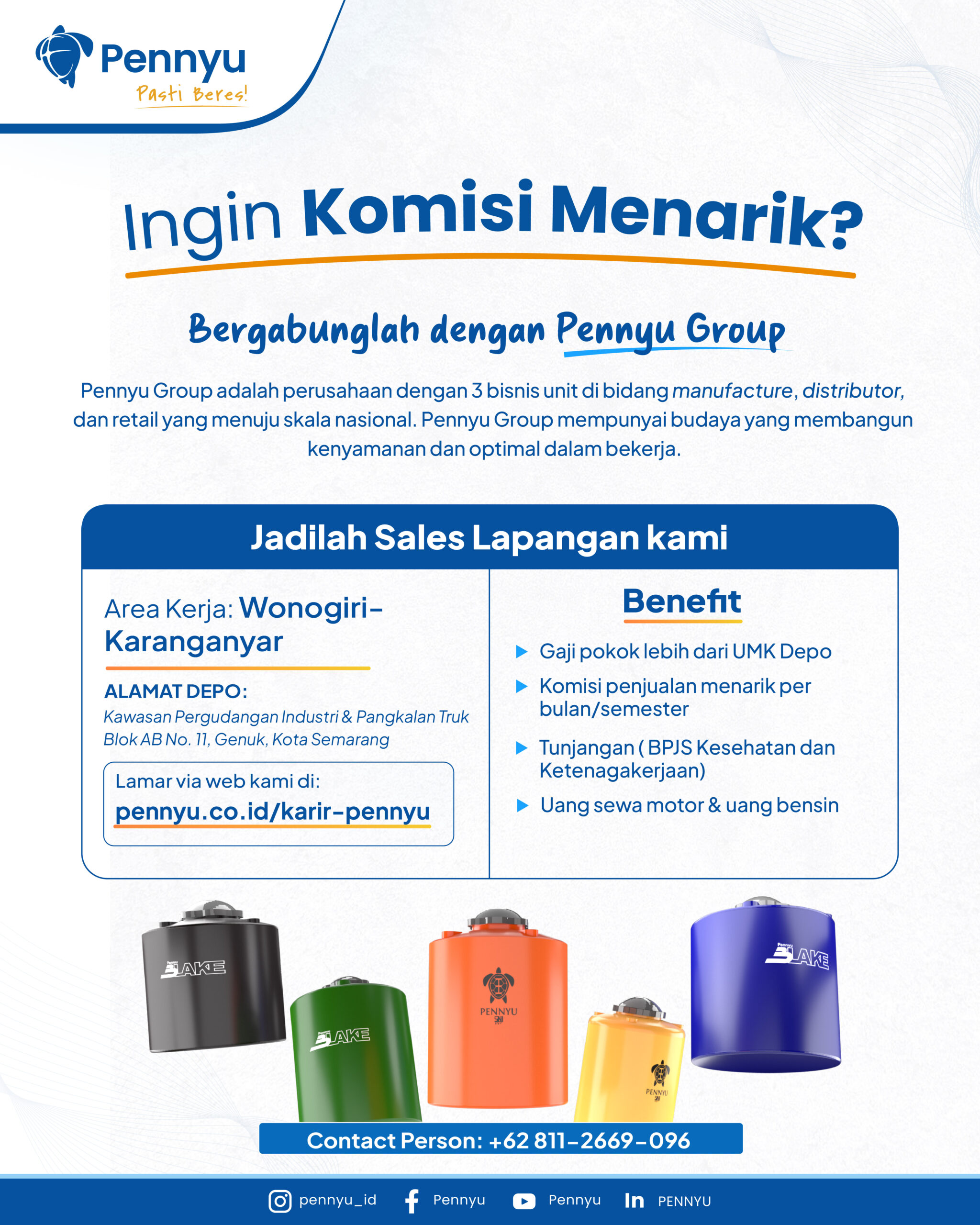 lowongan pekerjaan sales lapangan wonogiri Karanganyar