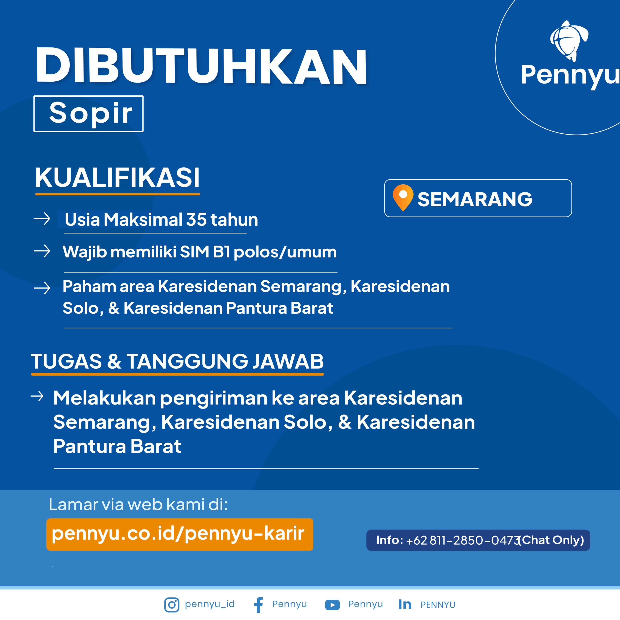 lowongan kerja supir area semarang