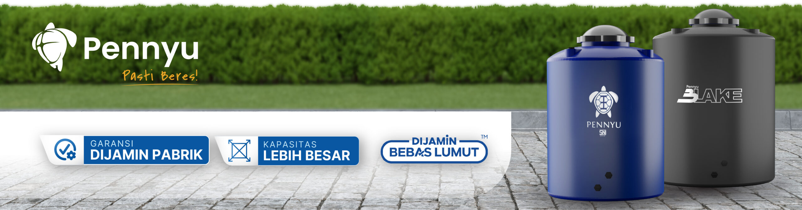 Banner Tangki Air Pennyu bersertifikasi — solusi air bersih berkualitas SNI dari CV Prima Utama