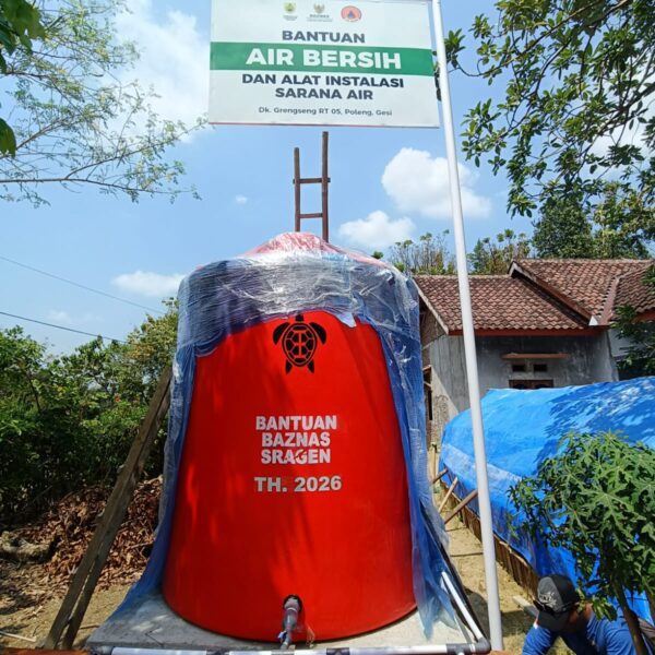 Pengadaan Tangki Air Pennyu Kapasitas 5.700 Liter untuk Program BAZNAS Sragen - 3 Produk Tangki Air Pennyu 5000 liter untuk Program Bantuan BAZNAS Tahun 2026